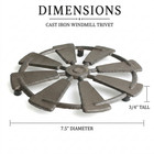 Cast Iron Windmill Trivet Hot Pot Plate Holder Rustic Western Kitchen Decor