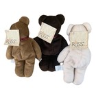 Vtg Russ Berrie Retired Luv Pet Teddy Bears 8    Nwt 90   s Lot Of 3 Plush Beanies