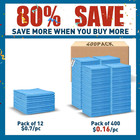 Blue Microfiber Towels Bulk-400 Pack  Cleaning Cloths Bulk