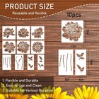 10pcs Large Flower Stencils For Painting  14 Inch Floral Templates Drawing    