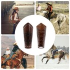 Pu Leather Arm Guards Medieval Armband Buckle Bracers Armors For Halloween Larp