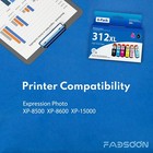 312xl Compatible Ink Combo 6-pack For Epson Expression Xp-8500 Xp-8600 Xp-15000