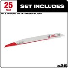 Milwaukee 48-00-8027 12  X 5 8tpi Super Sawzall Ax Blade 25-pack