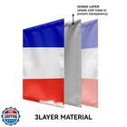 Gieamtyu 1 Pc Double Sided France Garden Flag 12x18inch 220d Sturdy Polyester   