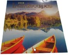 2018 Illustrated Wall Mini Calendars  12x11-in Assorted  landscapes 
