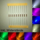 3mm Leds Round Water Clear All Colours Inc Resistors Light Emitting Diodes Led 3mm