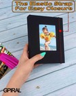 Gpiral 4x6 Black Linen Photo Album With Clear Pages  4x6 -2 Pack  