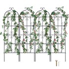 Vevor 4 Packs Metal Garden Trellis For Climbing Plant Support 71x20 In Rustproof