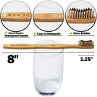 10 Pack Bamboo Toothbrush Soft medium Charcoal Bristles Eco Friendly Biodegradab
