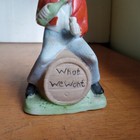 1920s  what We Want man On Barrel Figural Ceramic Whiskey Flask With Stopper