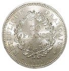 1978 France 50 Francs Unc Large 41mm Silver Coin Hercules Asw  8681 Oz Km 941 1