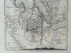 1851 Arabia  Red Sea  Egypt Hand Coloured Antique Map Showing Mountains