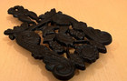 Cast Iron Trivet Wilton Square Grapes And Scrolls 7x4 5 Inches  Footed Hot Plate