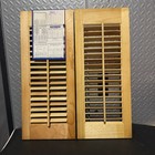 2- Louvered Shutter Panels Size 10  24 Natural Wood W  Installation Kit