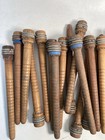 Wood Bobbins Spools Wooden Industrial Style  8  Wood Quills With Staples  Lot-30