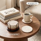 Coasters Set Of 8 For Drinks  Beer  Cotton Woven 4 Colors Absorbent Coffee