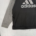 Adidas Mens 2xl Climawarm Hoodie Black Grey Raglan Logo Pullover Sweatshirt