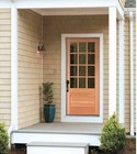 Exterior Hemlock Solid Wood Stain Grade French Doors 12 Lite Raised Bottom Panel