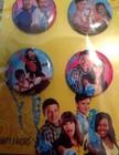 Glee Button Pin Set Tv Show 4 Round Pins Hallmark Party Favors Nip Buttons