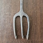Antique Hand Forged 16  Iron Ice Fishing 3 Tine Prong Spear Gig-fish Eel Frog