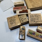Vintage Wooden Rubber Ink Stamp Lot Of  29 New And Used
