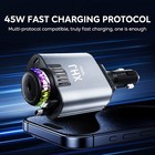 Retractable Car Charger With Air Freshener Diffuser   Star Lights