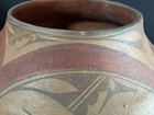 Zia Pueblo Pottery Jar Birds   polychrome  10x8 5  Ca 1910-20