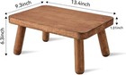 Wooden Adult Step Stool Non-slip Step Stool Heavy Duty Step Stool  6 3 In  H 