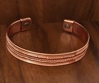 Pure Copper Magnetic Bracelet Arthritis Pain Relief Therapy Energy Cuff Bangle