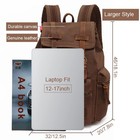 Augur High Capacity Canvas Vintage Backpack  For School College Hiking Travel   