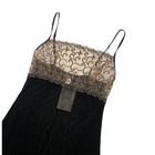 Cosabella Black Mesh Slip With Beige Swirl Print Bodice
