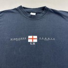 Vintage Wimbledon Tennis T-shirt Mens Medium Black Championship Uk England 90s