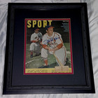1950 Stan Musial Signed    sport    Magazine In Framed Display  psa dna Certified 