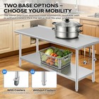Commercial Stainless Steel Prep   Work Table Backsplash For Restaurant Kitchen