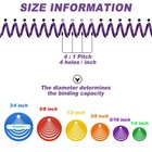 120 Pack Plastic Spiral Binding Coils Kit Spirals Multi Size Coils For Bindin   