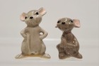 Vintage Hagen Renaker Pair Of Grey Mice