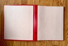12x14 Vtg Scrapbook red victorian Embossing 49 Sheets unused