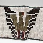 Native American Antique Glass Beads Beaded Belt Very Rare W Us Flag  Eagle 