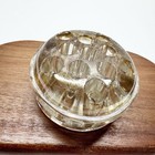 Vintage Iridescent Clear Glass 11 Hole Flower Frog