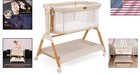 Baby Bassinet Bedside Sleeper Portable 3-in-1 Crib With Mesh Mattress