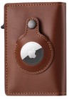 Airtag Wallet Case Genuine Leather Credit Card Holder Magnetic Air Tag Cover