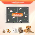 2pcs Guinea Pig Cage Liners Waterproof Pee Pad Crate Bedding For Small Animals