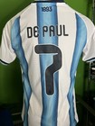 Argentina Team Rodrigo De Paul  7 Jersey  runs Medium  Player Version