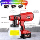 Cordless High Pressure Spray Gun Electric Paint Sprayer For Milwaukee Battery