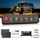 6 Gang Switch Panel 12v 24v Led Light Bar Relay Circuit Control Box Marine Boat