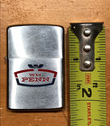 Vintage Brush Chrome Zippo Lighter Co  Logo Wm  Penn On The Front Pat  2517191