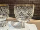 5 Vintage Arby   s Collectible Libbey Wine Glasses Etched Winter Wonderland   Gold