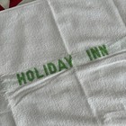 Vintage Holiday Inn Graphic Towel Stripe Green Used Souvenir