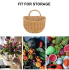 Woven Wicker Basket Hand-woven Storage Basket Iron Receptacle
