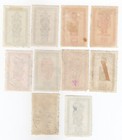Belgian Congo  Set Of 10 Stamps  1947 African Masks   Wood Art  Bc6